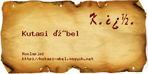 Kutasi Ábel névjegykártya