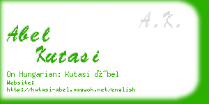 abel kutasi business card